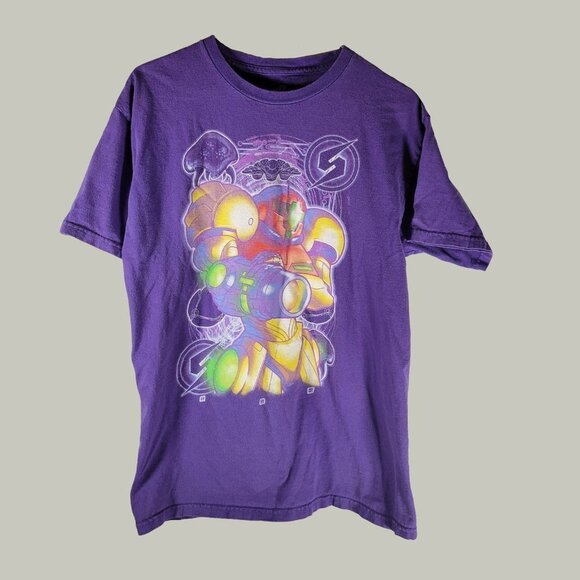 TeeFury Mens Tshirt Robot / Alien Purple Short Sleeve Size M - Picture 1 of 3